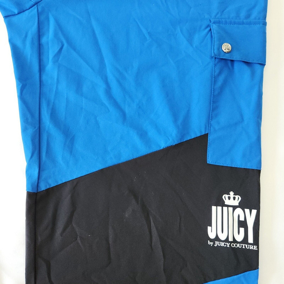 Juicy Couture Y2K Blue with black Stripe Wind Breaker Track Style Pants Size XXL - Picture 4 of 10